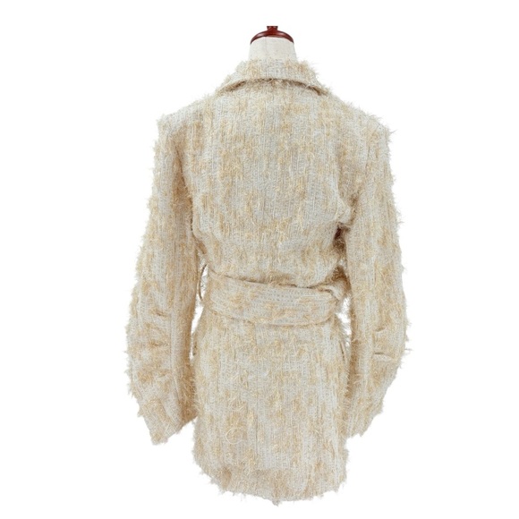 Buru Belted Blazer Gold Tinsel Tweed Extra Small / Small - Picture 2 of 10